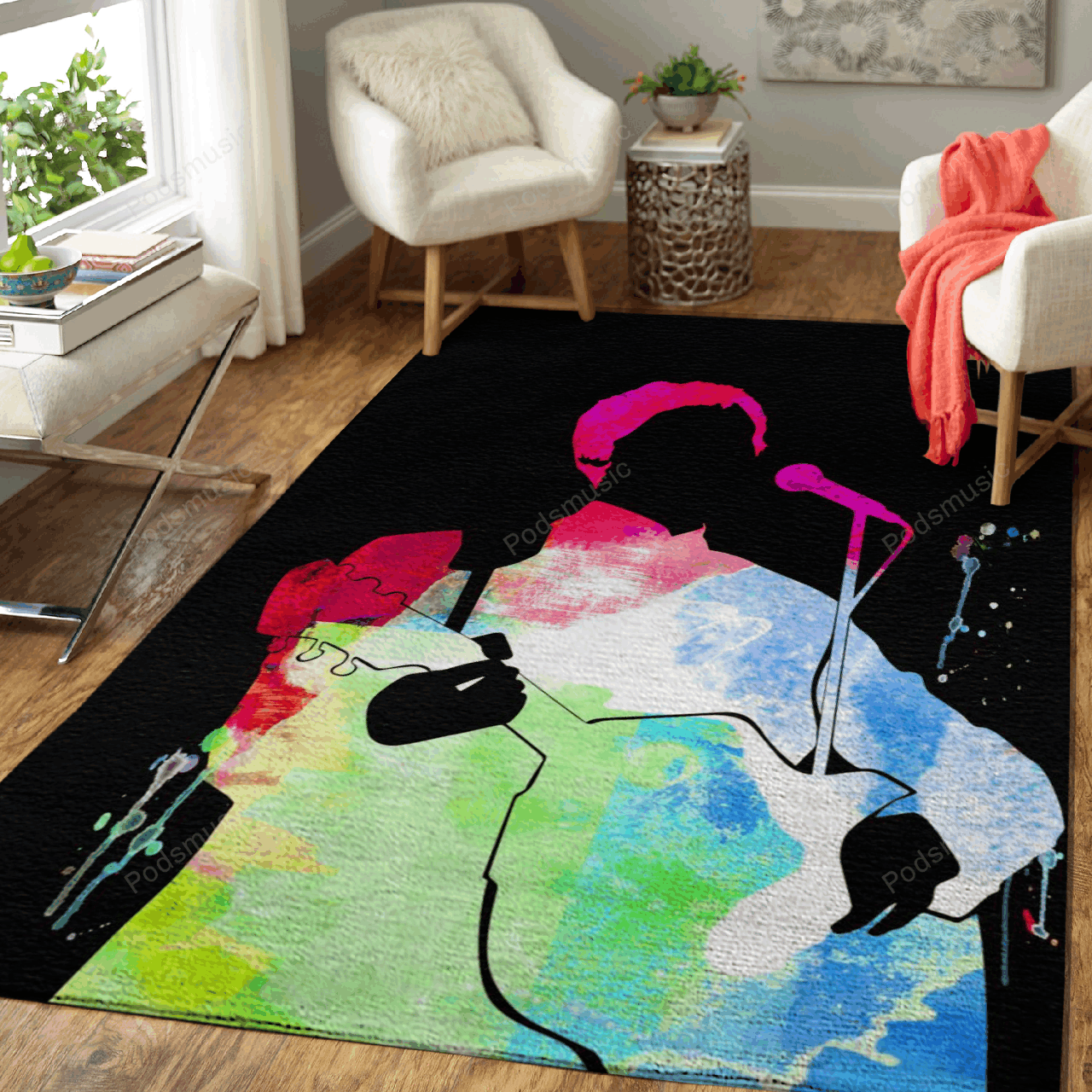 Paul Mccartney Watercolor Music Legends On Stage Art For Fans Area Rug Regtangle  Chussin | Home Decor Easily