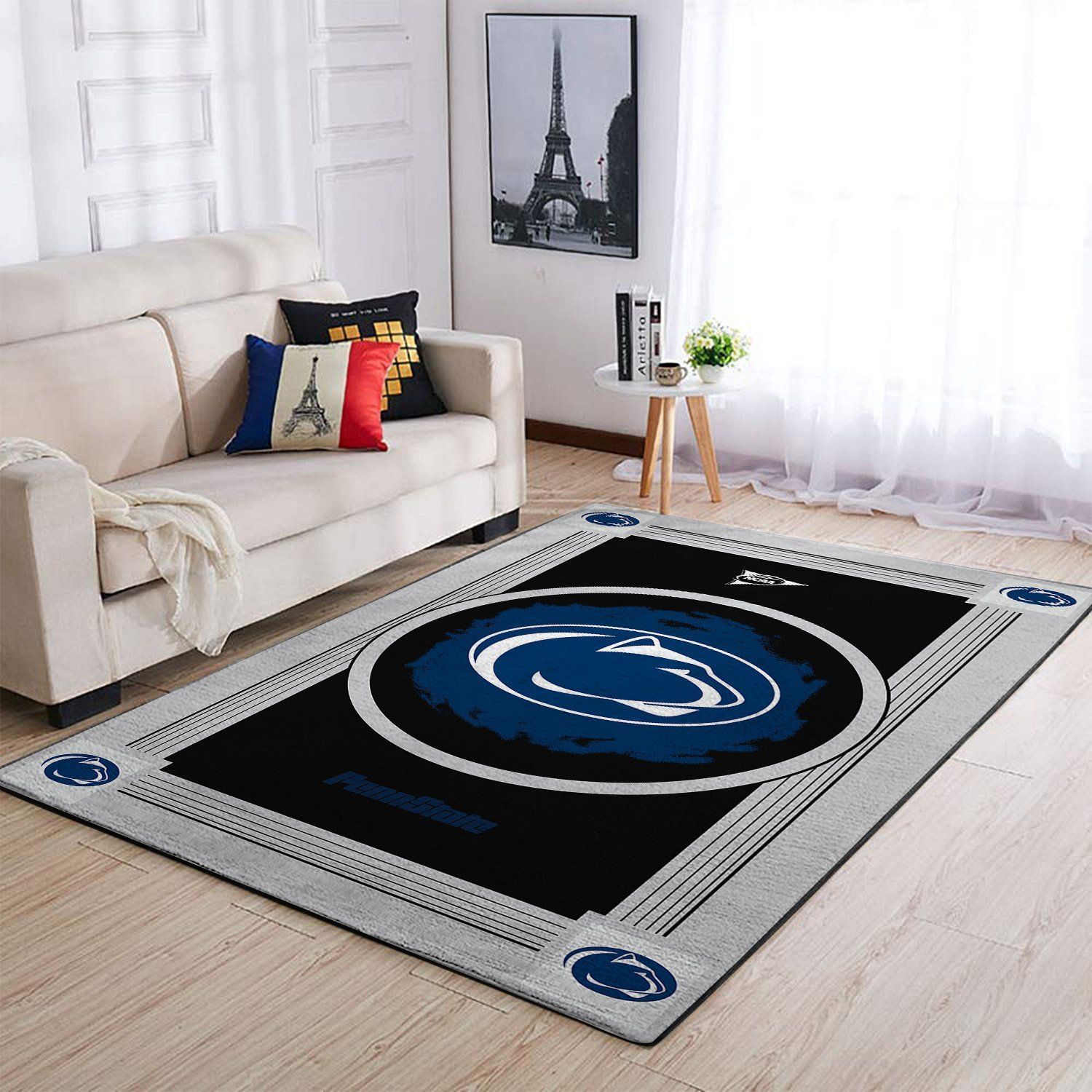 Penn State Nittany Lions Ncaa Area Team Logo Rug Regtangle Chussin | Home Decor Easily