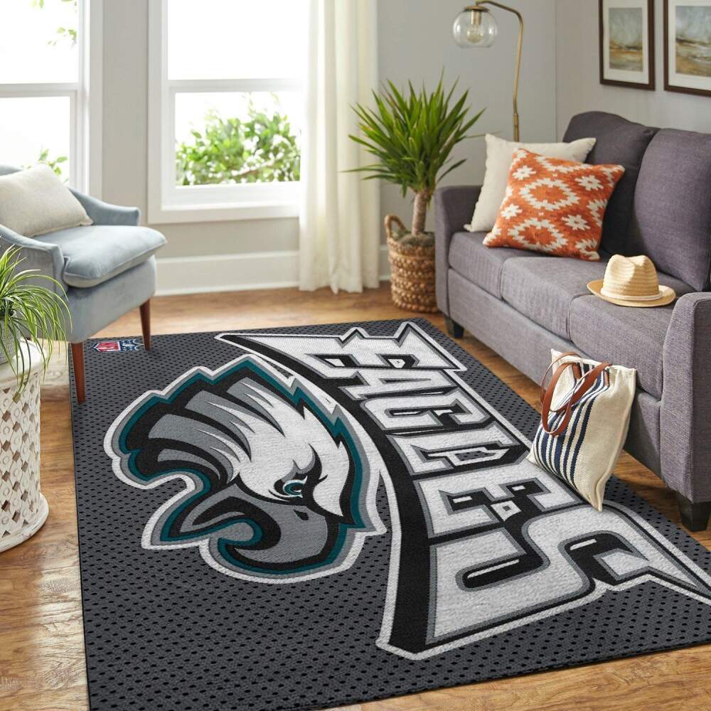 Philadelphia Eagles Area Rug Nfl Football Team Logo V1738 Chussin | Home Decor Easily