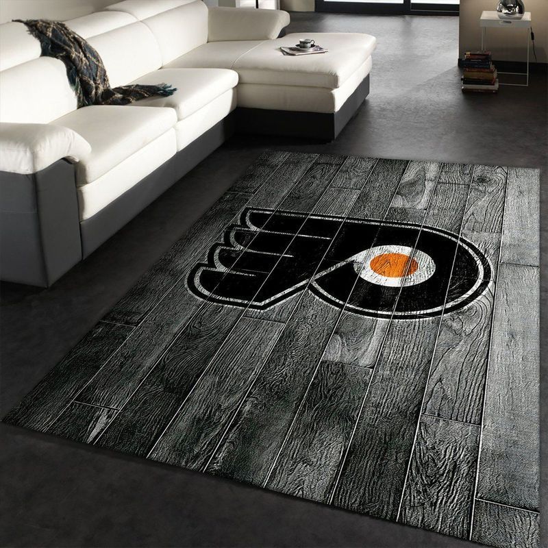Philadelphia Flyers Nhl 2 Area Rug Bed Room Regtangle Chussin | Home Decor Easily