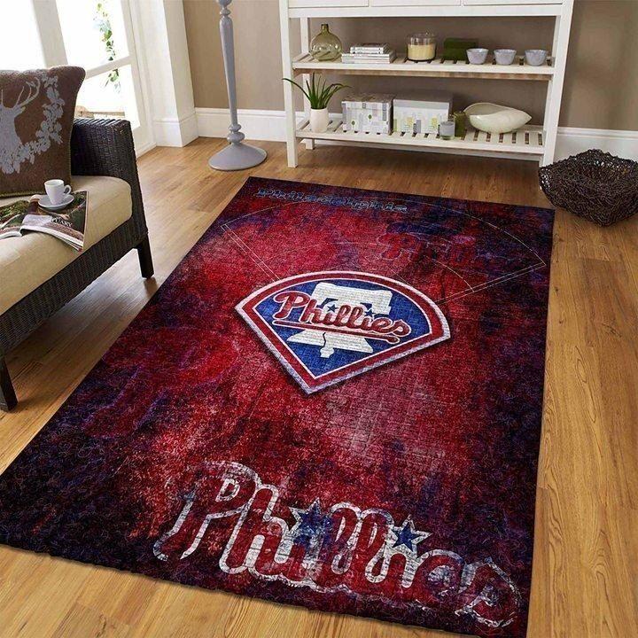 Philadelphia Phillies Area Rug Mlb Baseball Team Logo Regtangle V1397 | Home Decor Easily