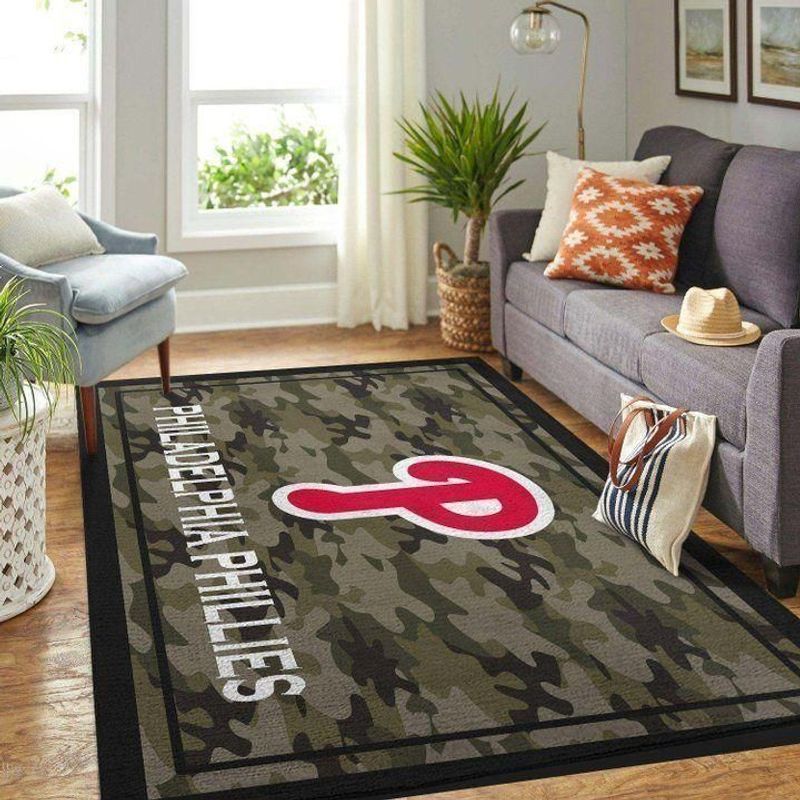 Philadelphia Phillies Mlb 7 Area Rug Bed Room Regtangle  Chussin | Home Decor Easily