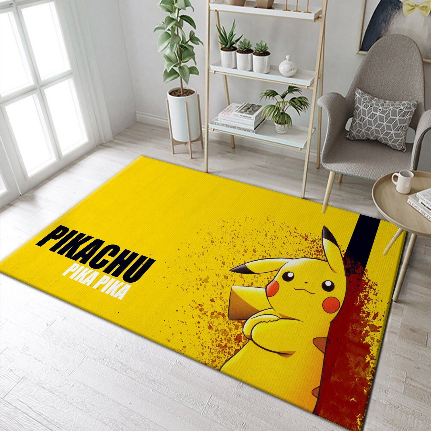 Pikachu Pokemon Anime Rug – Custom Size And Printing - Chussin | Home Decor Easily