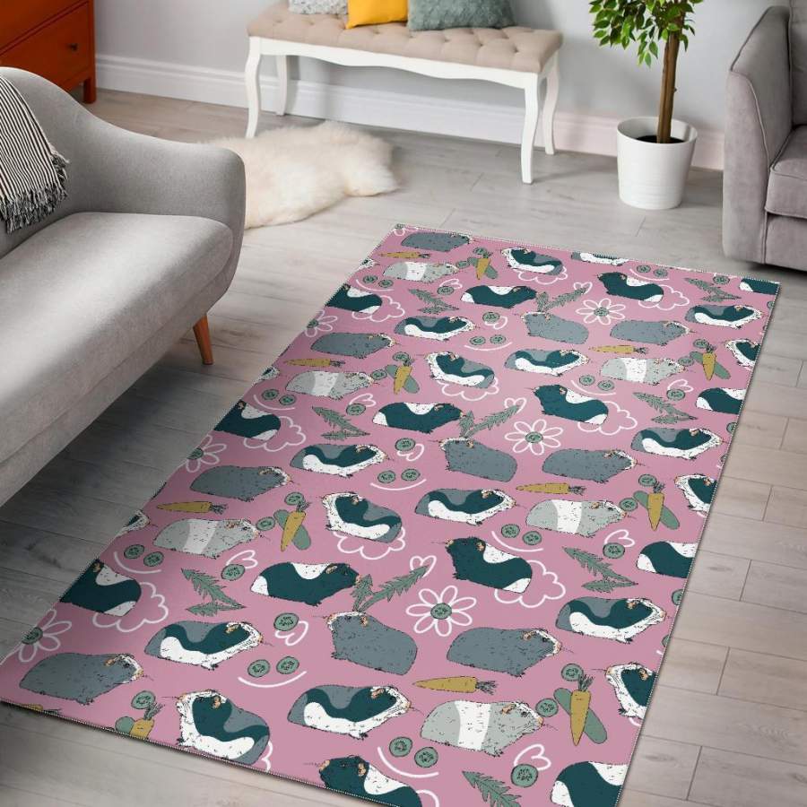 Pink Corgi Pattern Print Area Rug  Chussin | Home Decor Easily