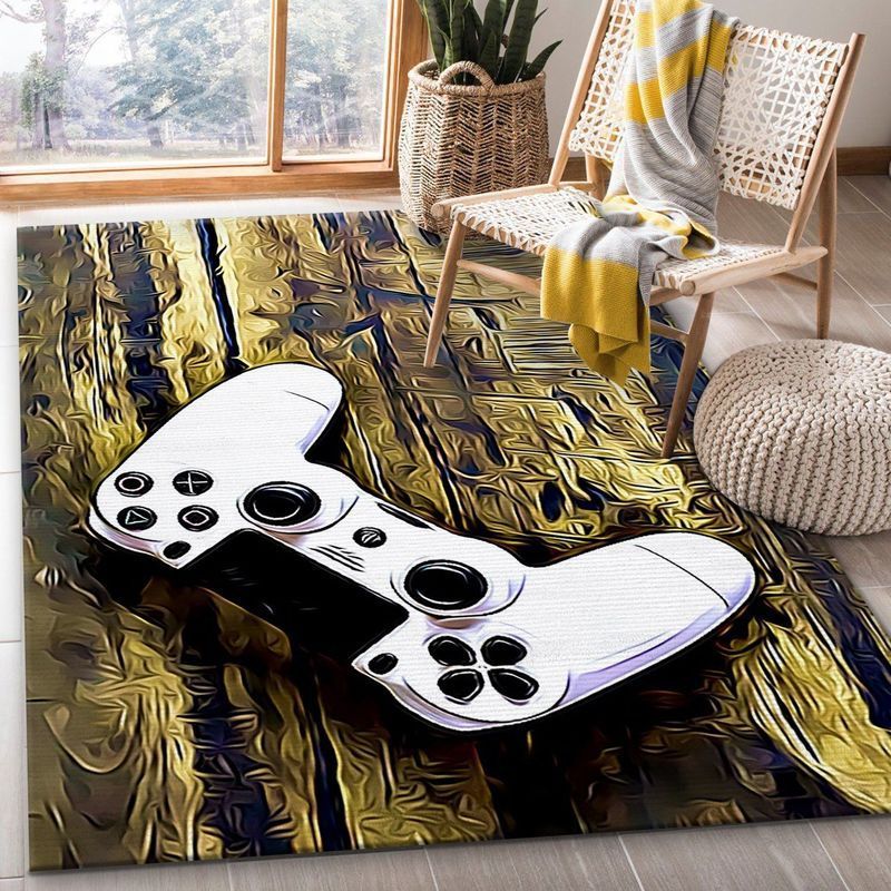 Playstation Controller Dualshock 2 Area Rug Bed Room Regtangle  Chussin | Home Decor Easily