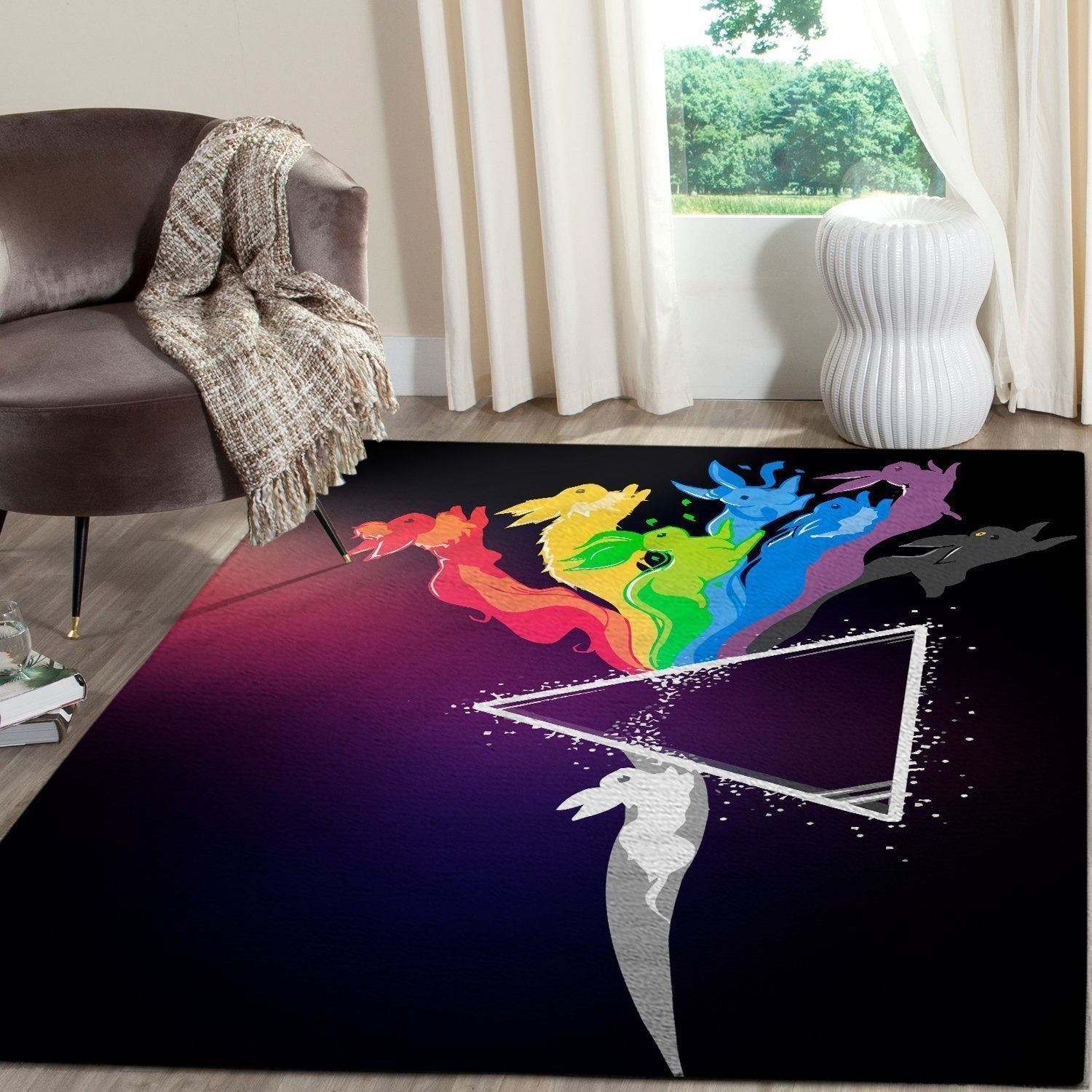 Pokemon Area Rug Nintendo Video Game Gamer Regtangle V366 Chussin | Home Decor Easily