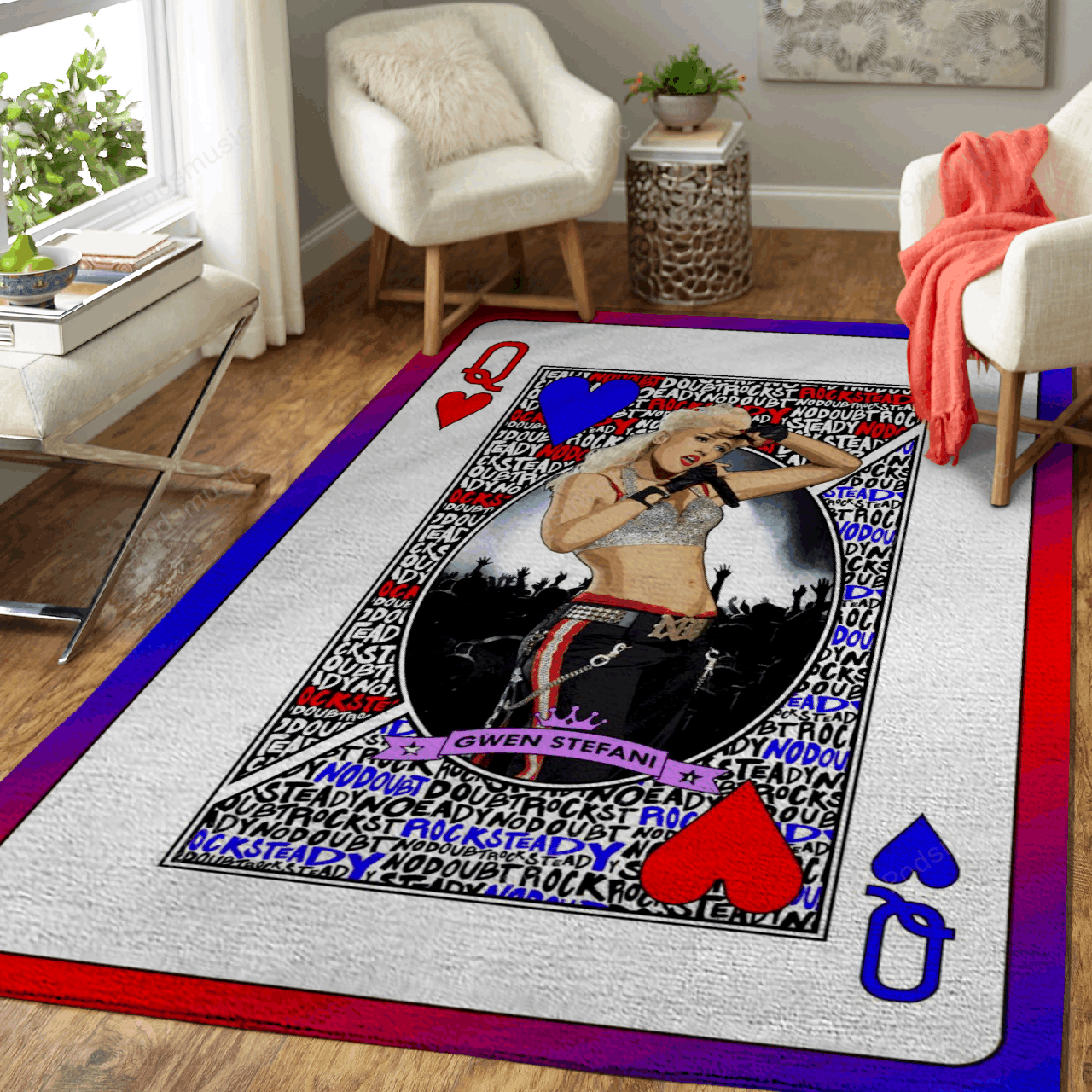 Queen Gwen Stefani Queens Of Music Art For Fans Area Rug Regtangle  Chussin | Home Decor Easily