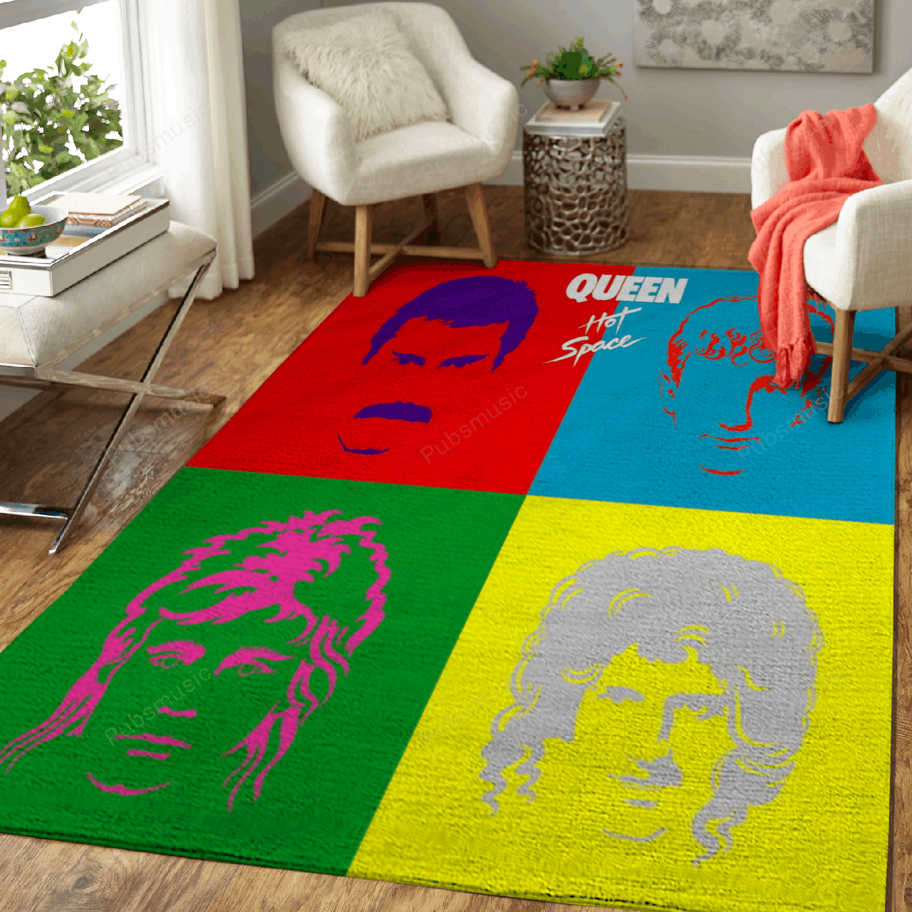 Queen Hot Space Music Art For Fans Area Rug Regtangle  Chussin | Home Decor Easily