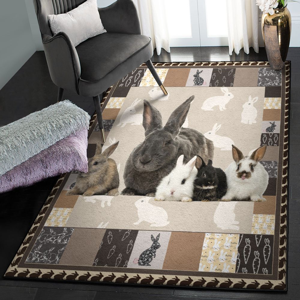 Rabbit Large Area Rugs, Rabbits Rug  Chussin | Home Decor Easily