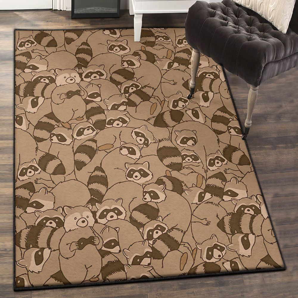 Raccoon Modern Rugs, Raccoon Rug  Chussin | Home Decor Easily