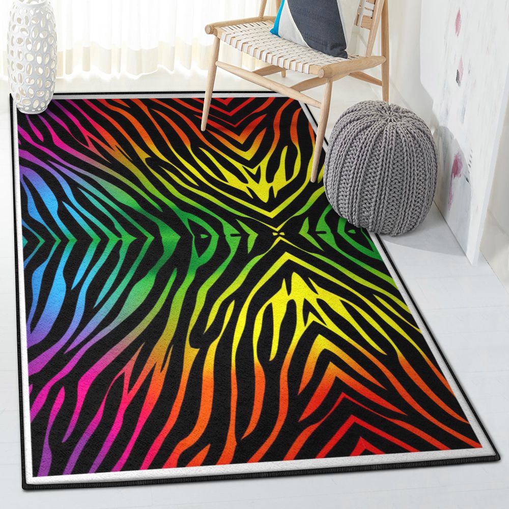 Rainbow Indoor Outdoor Rugs, Rainbow Zebra Rug  Chussin | Home Decor Easily