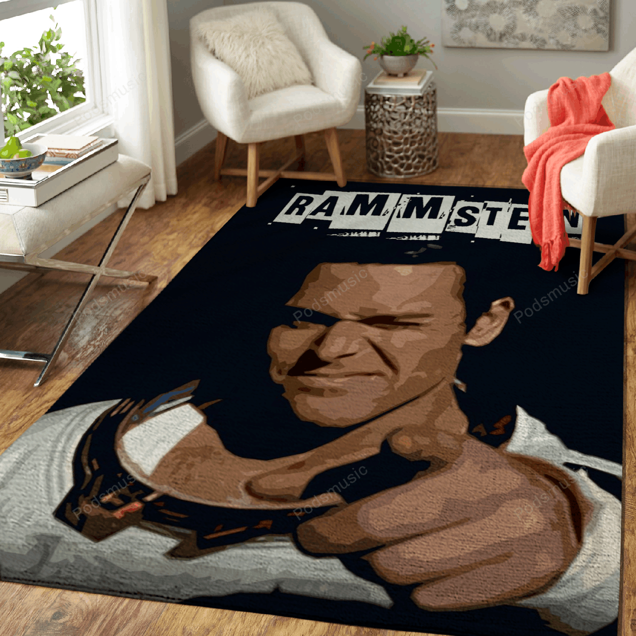 Rammstain Music Art For Fans Area Rug Regtangle  Chussin | Home Decor Easily