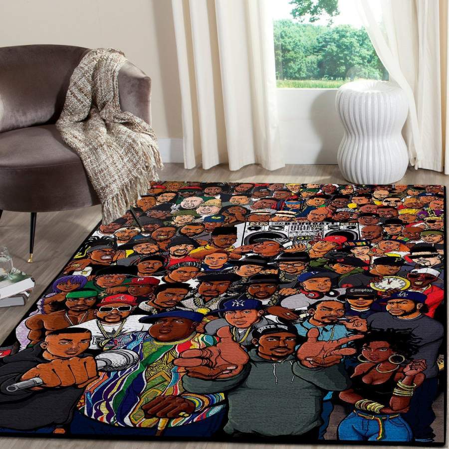 Rappers Hip Hop Area Rug Music Ofd 191010 Chussin | Home Decor Easily