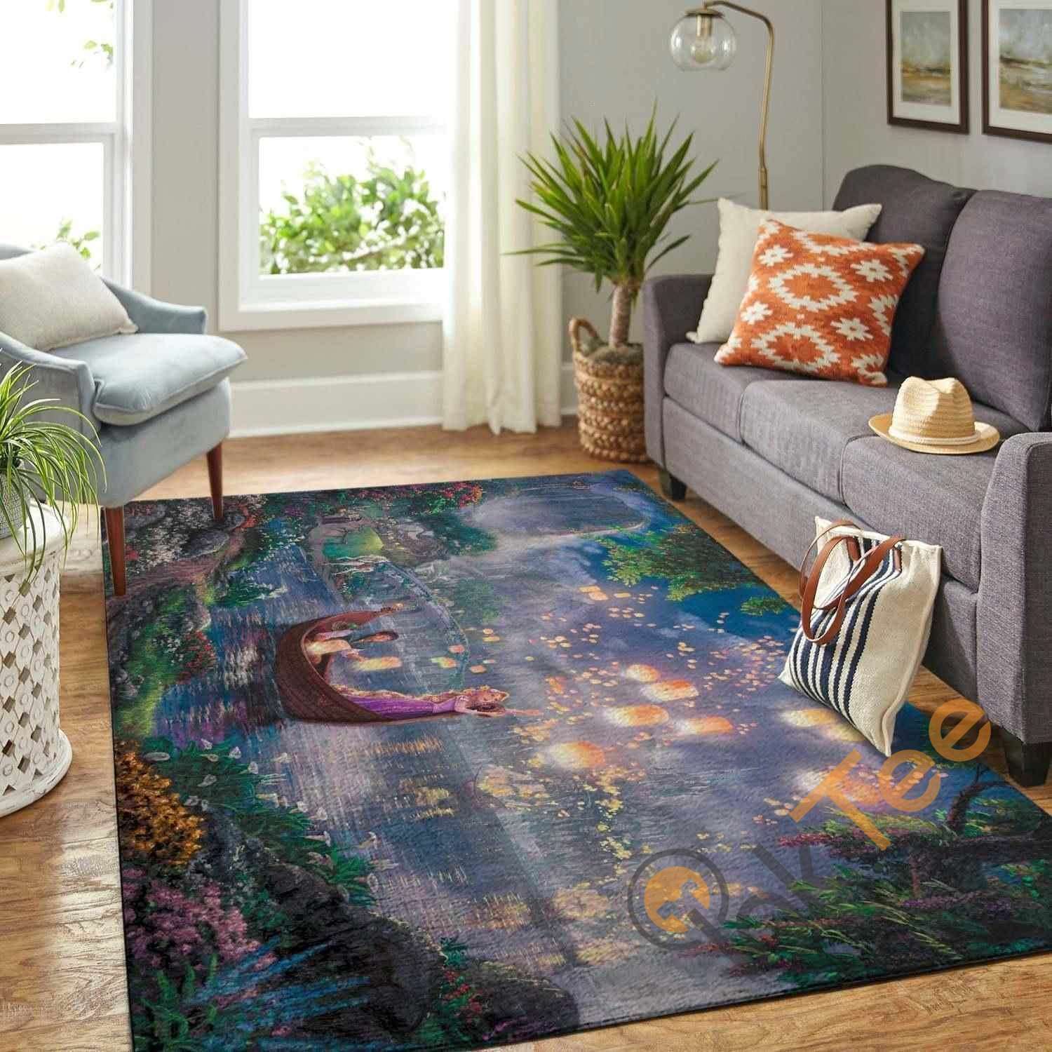 Rapunzel And Flynn Rider Area Rug -  Chussin | Home Decor Easily