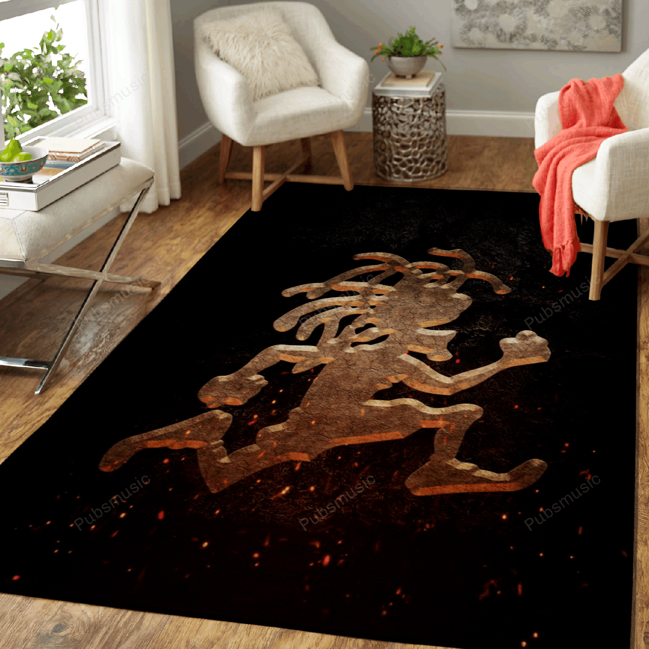 Rastaman Music Symbols Art For Fans Area Rug Regtangle  Chussin | Home Decor Easily