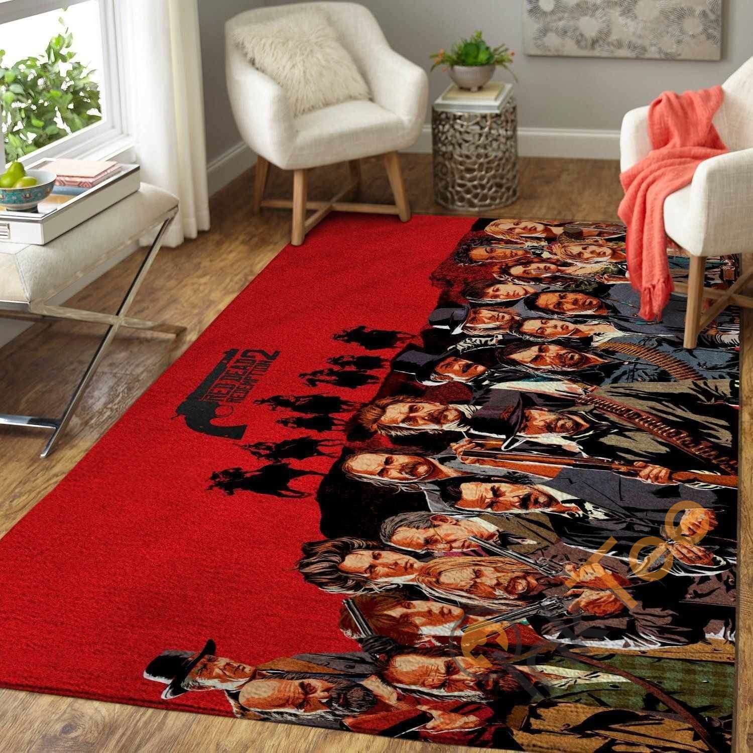 Red Dead Redemption Area Rug -  Chussin | Home Decor Easily