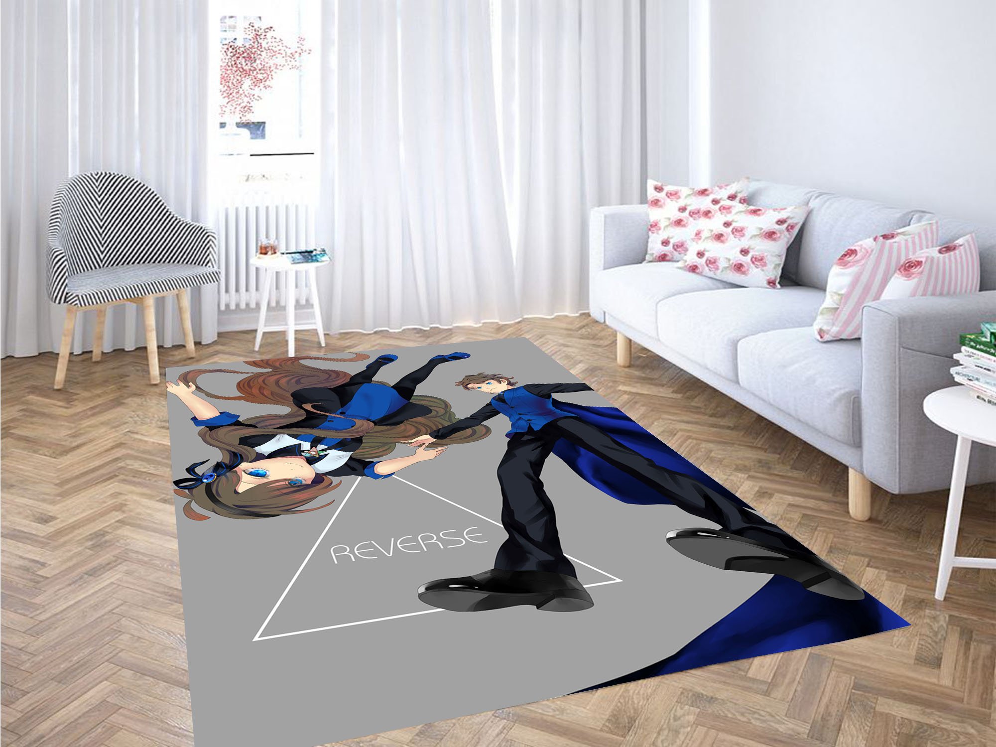 Reverse Anime Couple Carpet Rug -  Chussin | Home Decor Easily