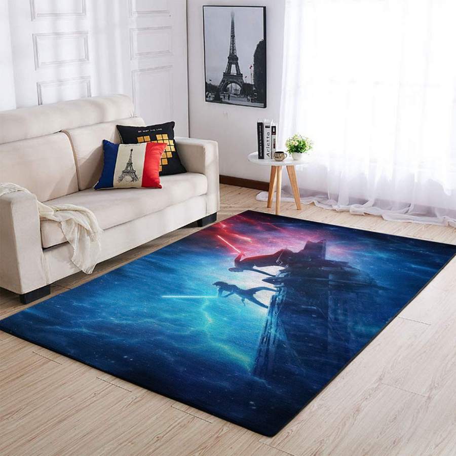 Rey Vs. Kylo Ren Area Rug Movie Ofd 190919  Chussin | Home Decor Easily