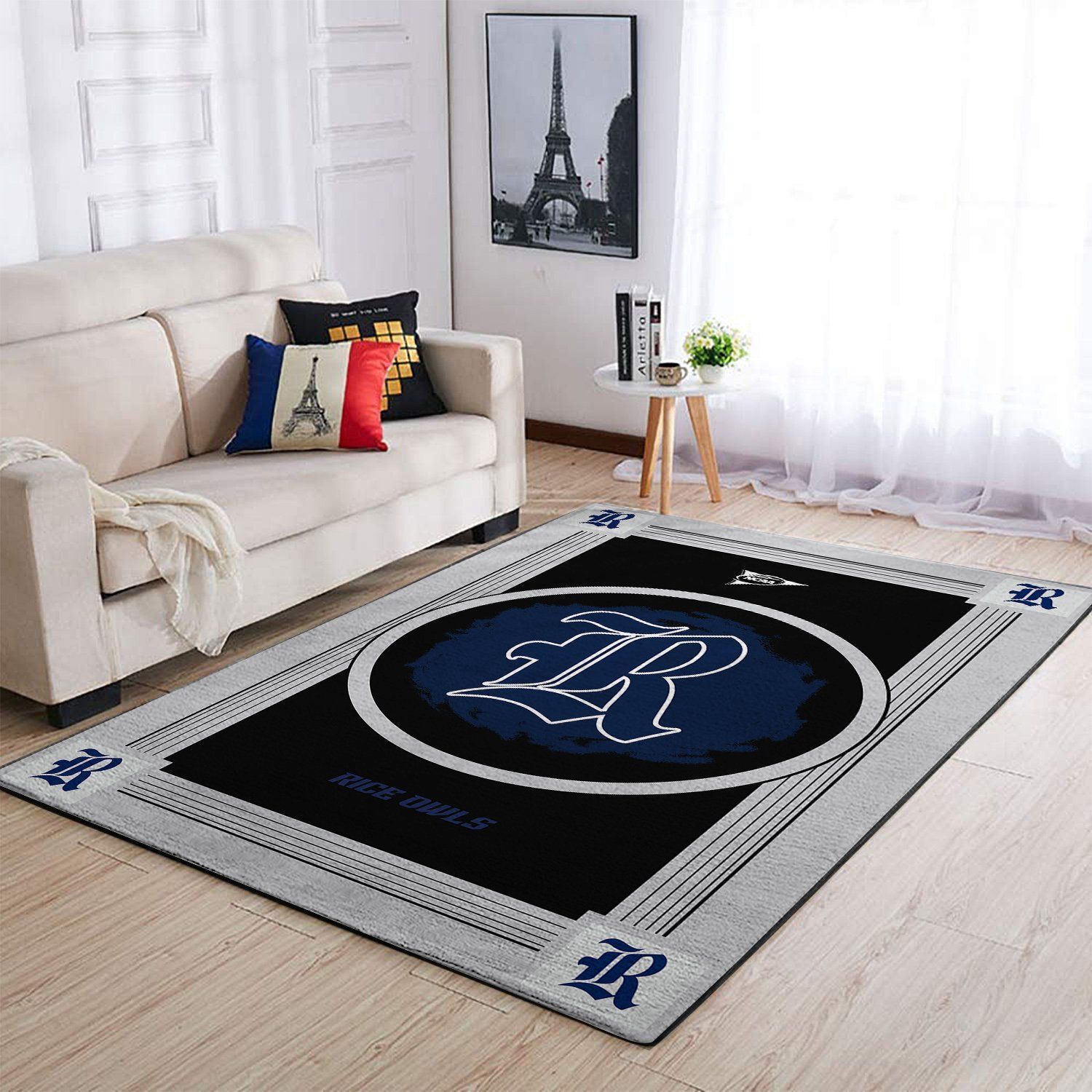 Rice Owls Ncaa Area Rugs Team Logo  Chussin | Home Decor Easily