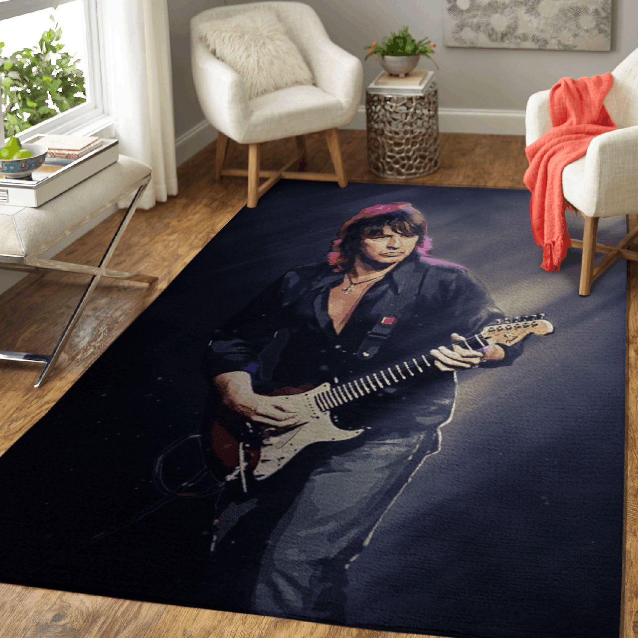 Richie Sambora Bon Jovi American B Art Area Rug Area Rug Regtangle  Chussin | Home Decor Easily