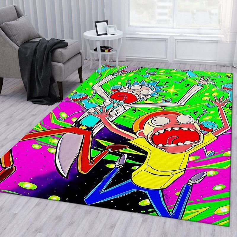 Rick And Morty 128 Area Rug And  Chussin | Home Decor Easily