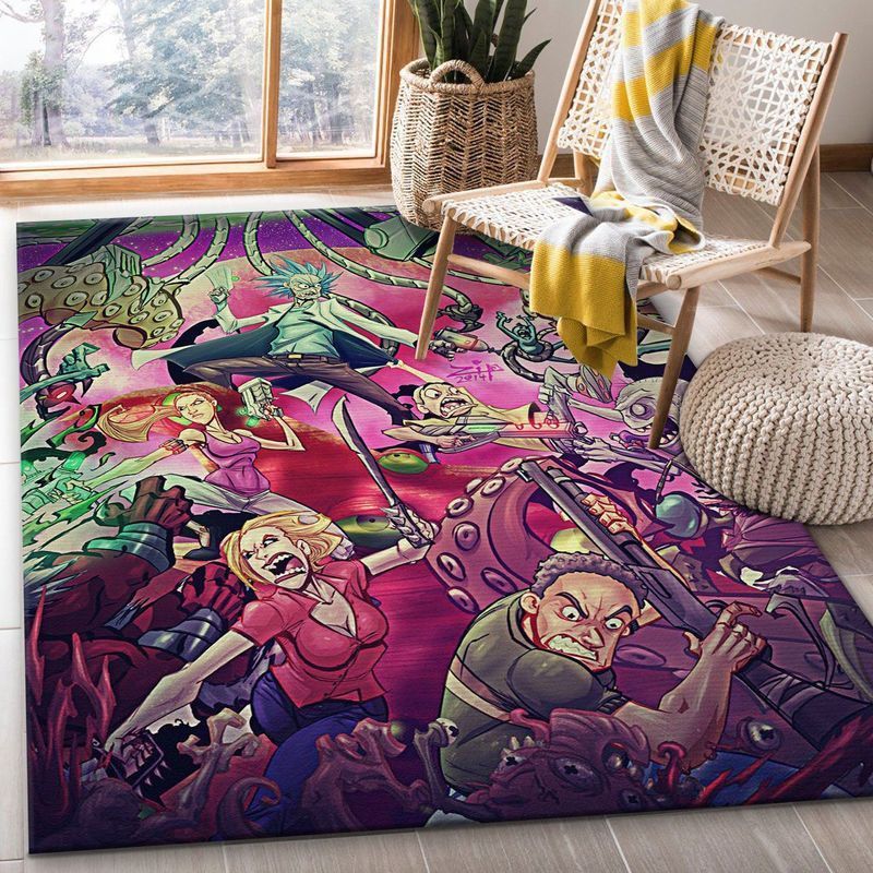 Rick And Morty 143 Area Rug And  Chussin | Home Decor Easily