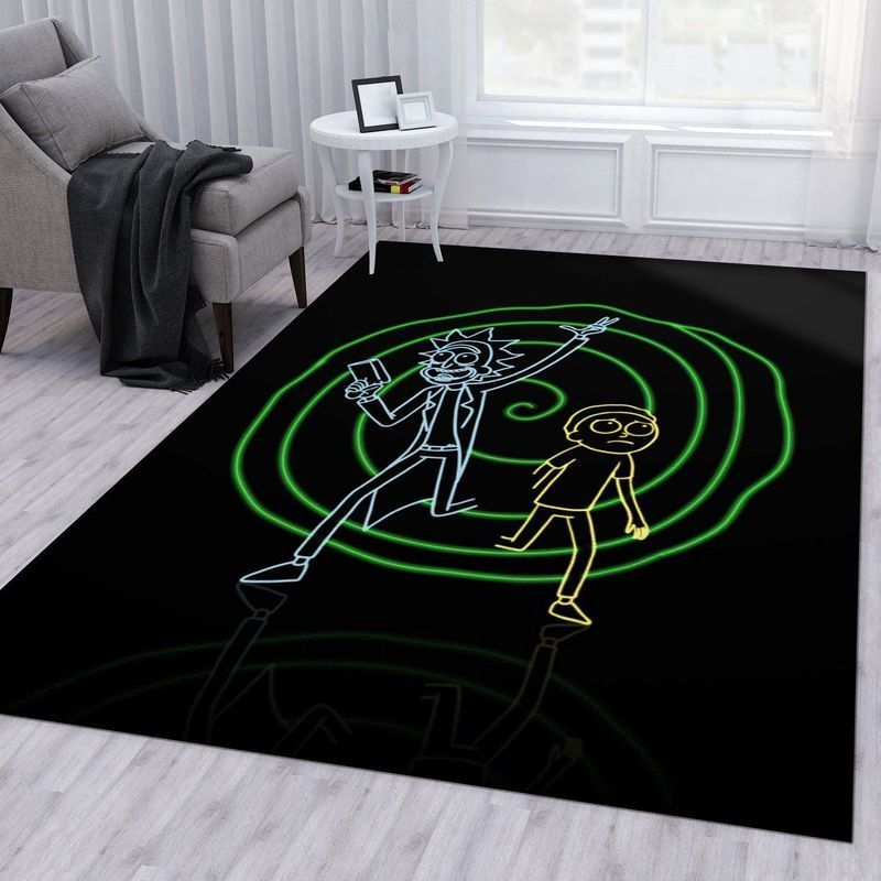 Rick And Morty 16 Area Rug And  Chussin | Home Decor Easily