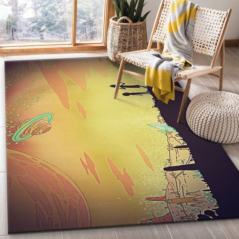 Rick And Morty 29 Area Rug And  Chussin | Home Decor Easily