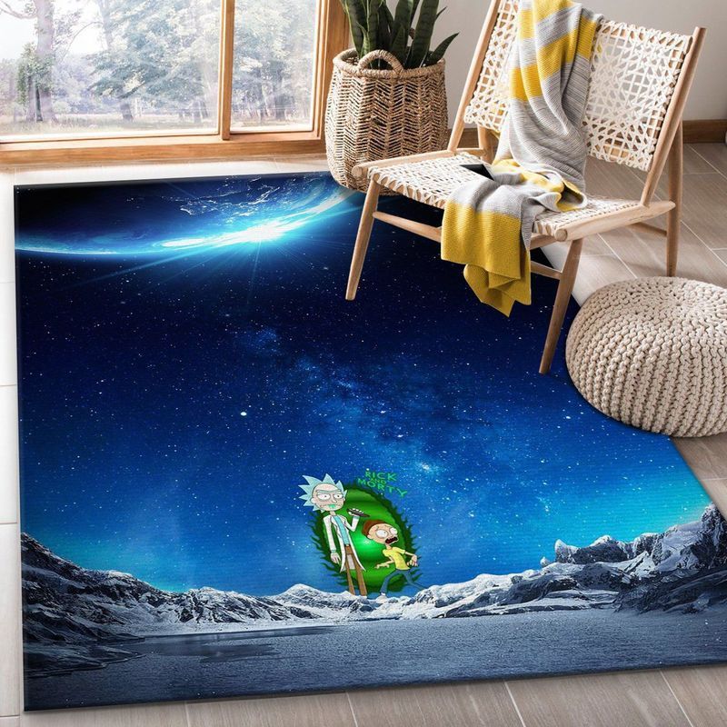 Rick And Morty 45 Area Rug And  Chussin | Home Decor Easily