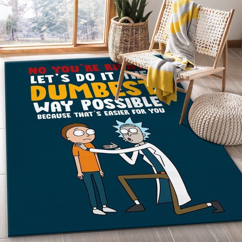 Rick And Morty 52 Area Rug And  Chussin | Home Decor Easily