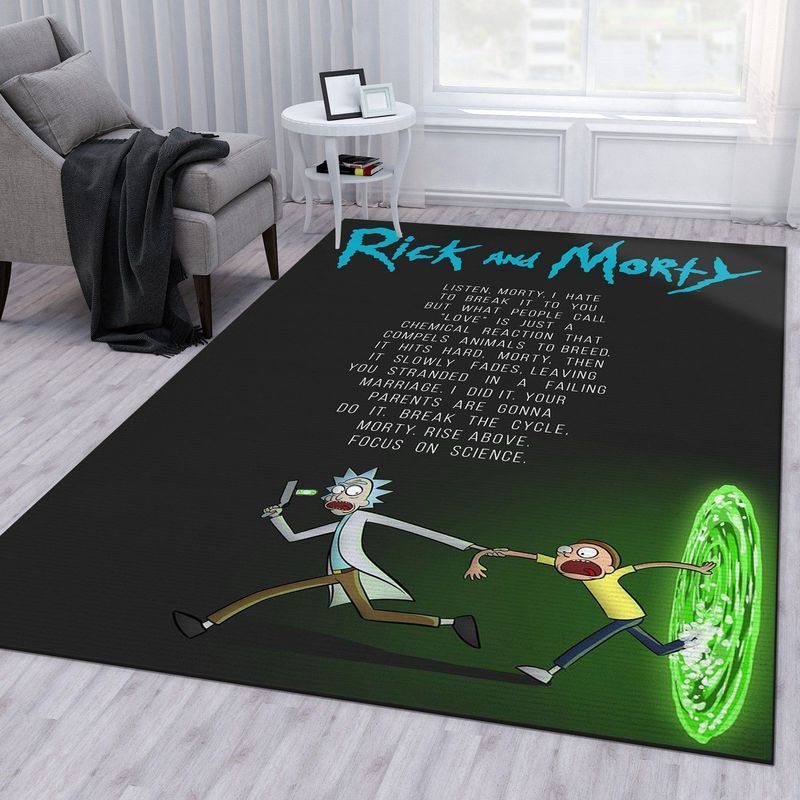 Rick And Morty 53 Area Rug And  Chussin | Home Decor Easily