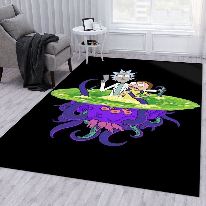 Rick And Morty 54 Area Rug And  Chussin | Home Decor Easily