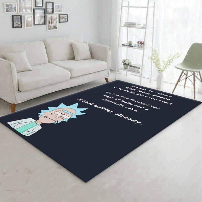Rick And Morty 55 Area Rug And  Chussin | Home Decor Easily