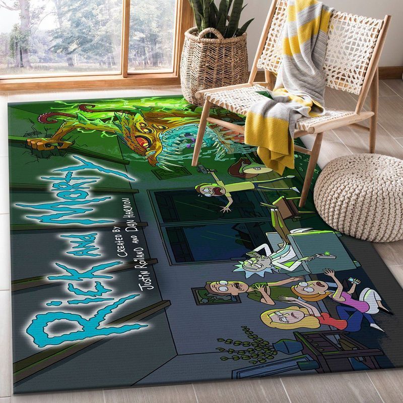 Rick And Morty 6 Area Rug And  Chussin | Home Decor Easily