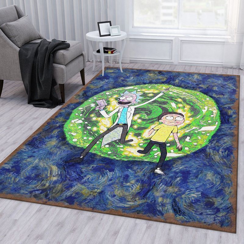 Rick And Morty 96 Area Rug And  Chussin | Home Decor Easily