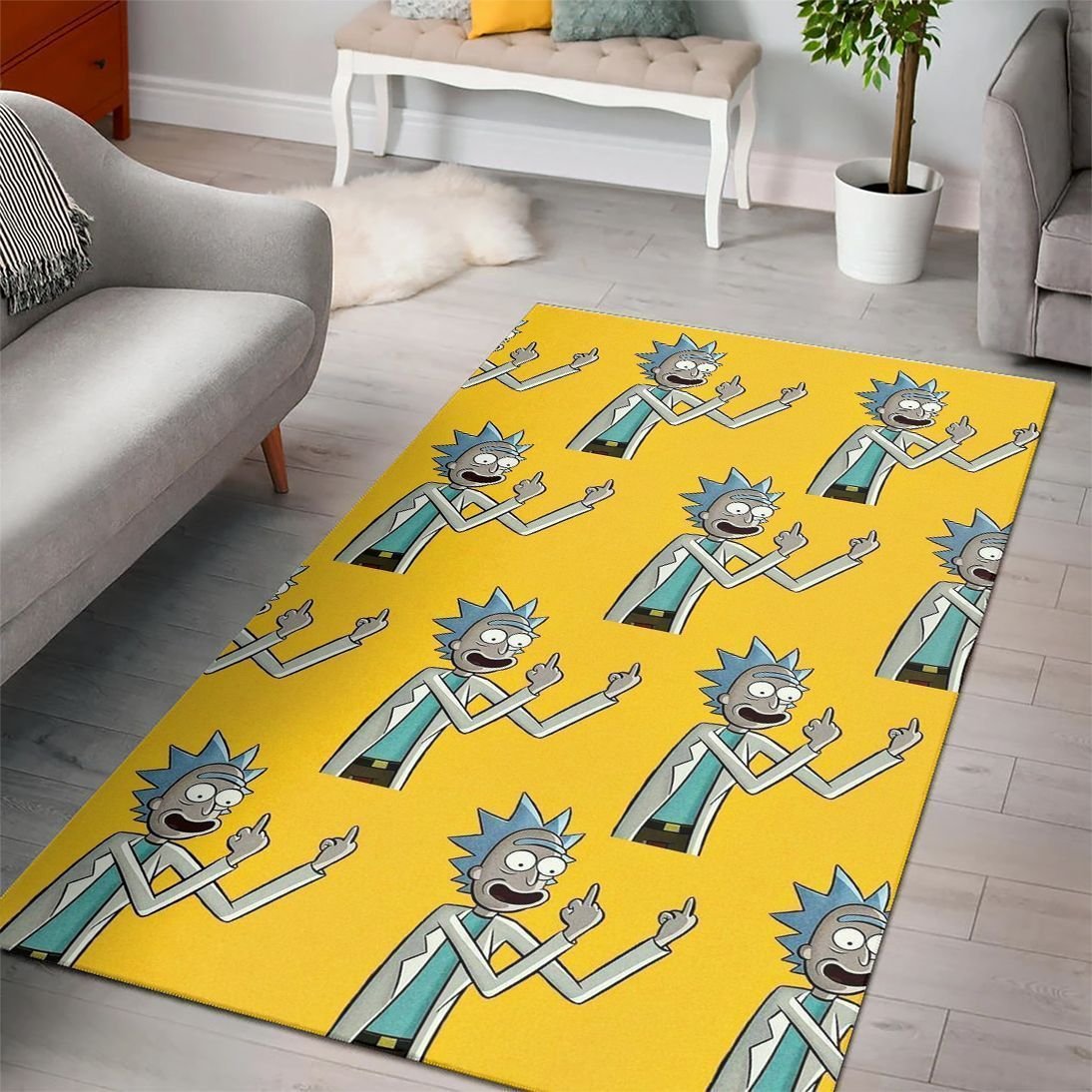 Rick And Morty Cartoon Movies Area Rugs V11175  Chussin | Home Decor Easily