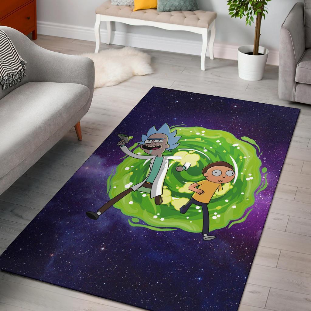 Rick & Morty Galaxy Area Rug -  Chussin | Home Decor Easily