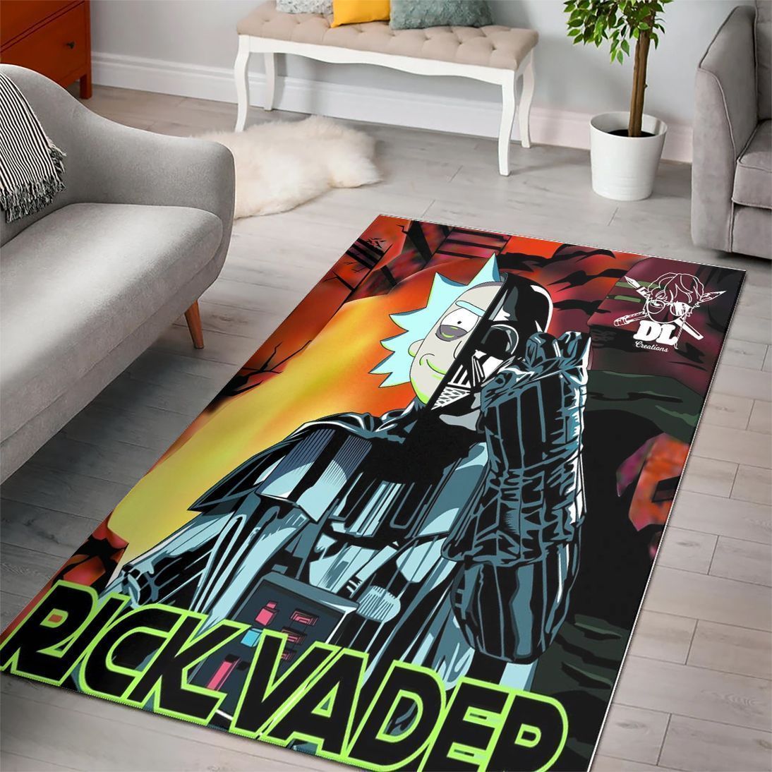 Rick Vader Star Wars Cartoon Movies Area Rugs  Chussin | Home Decor Easily