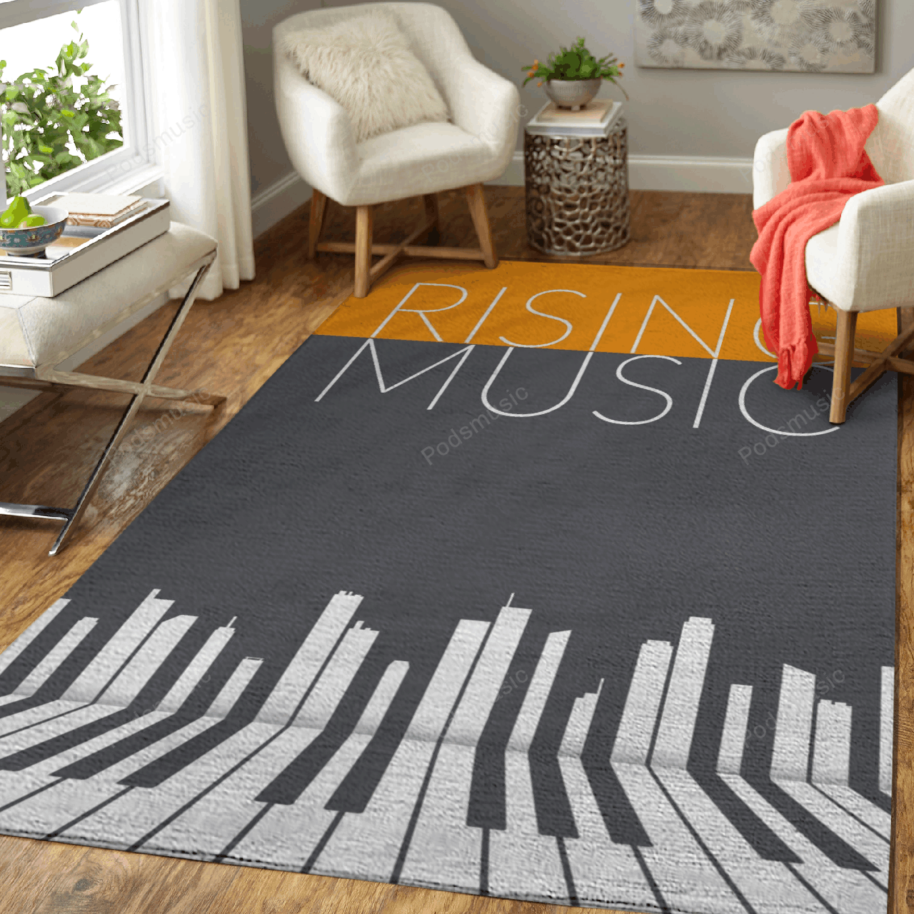 Riseing Music Abstract Artworks Art For Fans Area Rug Regtangle  Chussin | Home Decor Easily