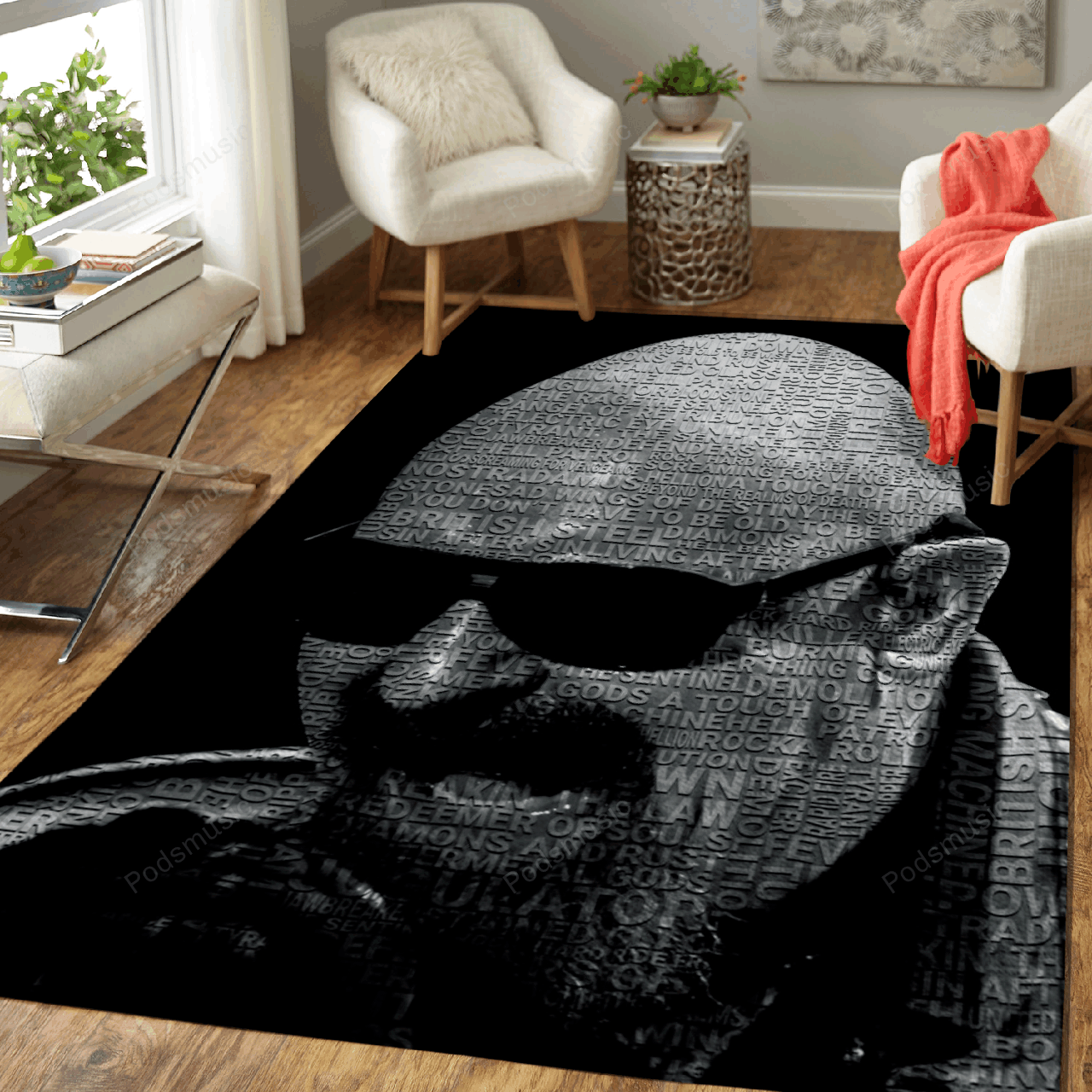 Rob Art Music Art For Fans Area Rug Regtangle  Chussin | Home Decor Easily