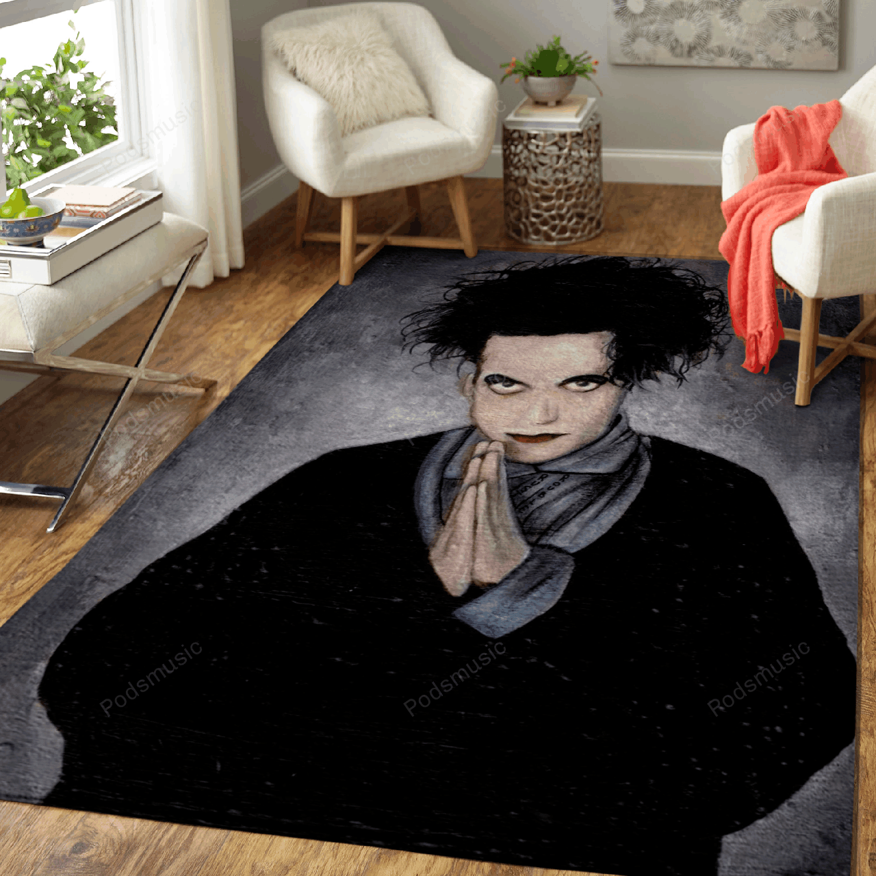 Robert Smith Music Art For Fans Area Rug Regtangle  Chussin | Home Decor Easily