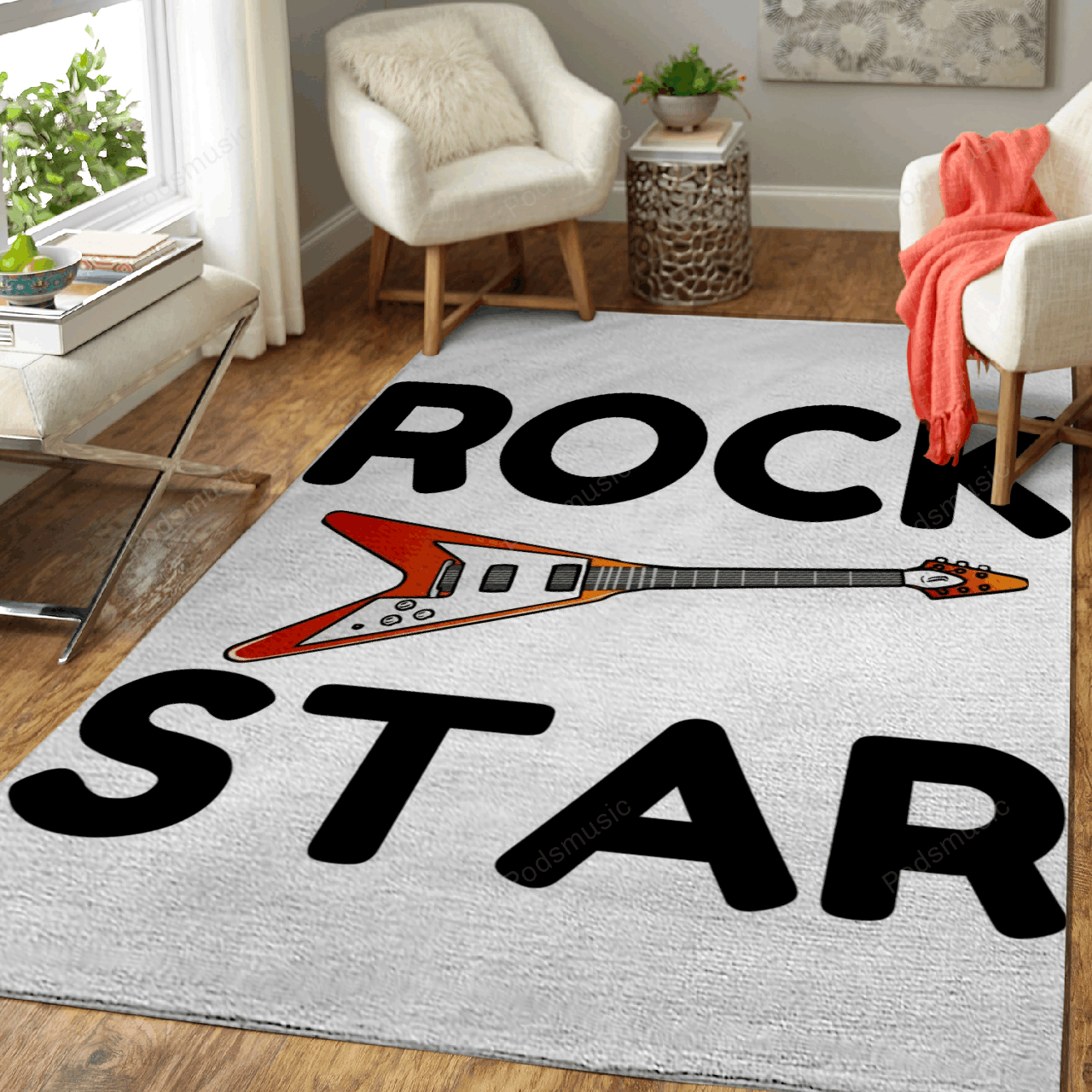 Rock Star Guitar Music Art For Fans Area  Chussin | Home Decor Easily