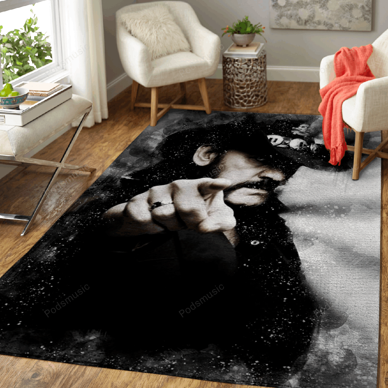 Rocker Music Singer Rock Art For Fans Area Rug Regtangle  Chussin | Home Decor Easily
