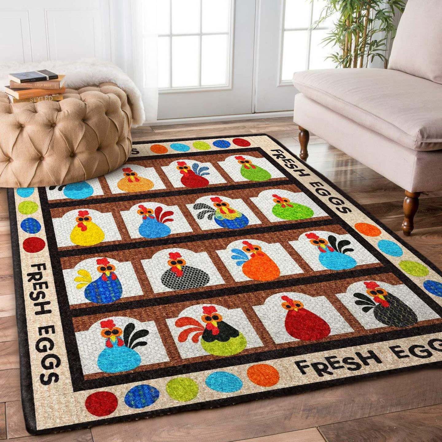 Rooster Color HN1910195R Rug -  Chussin | Home Decor Easily