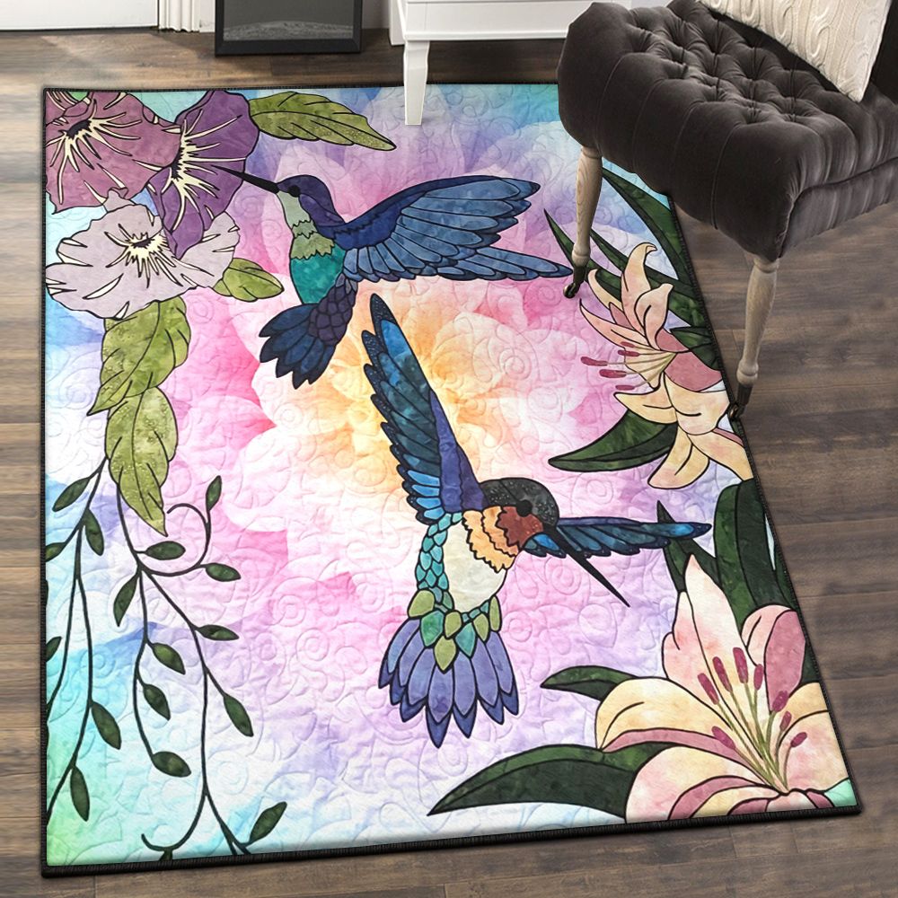 Rufous Hummingbird 2 Large Area Rugs, Hummingbird Rug Chussin | Home Decor Easily