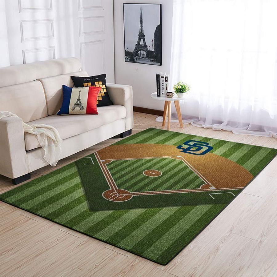San Diego Padres Area Rug Mlb Baseball Team Logo V5576 Chussin | Home Decor Easily