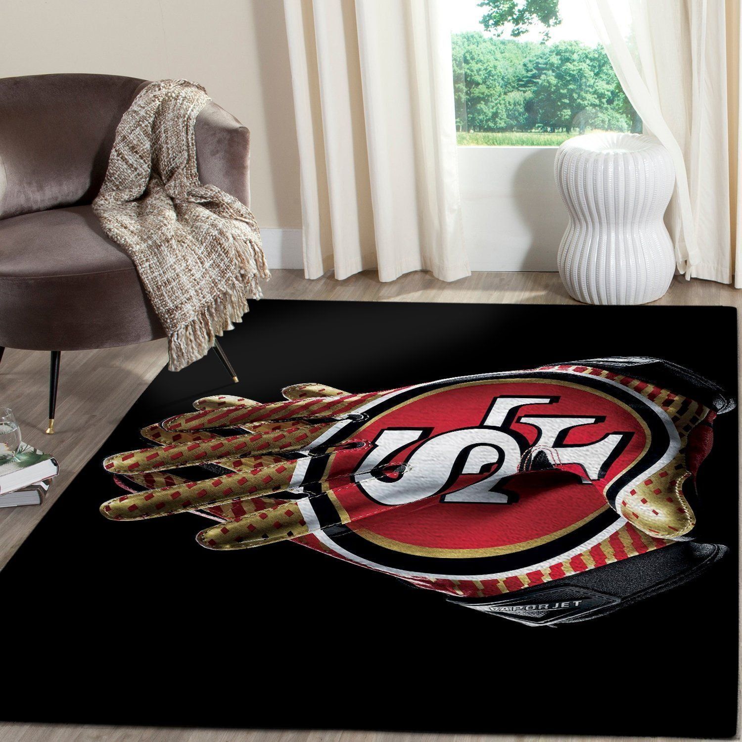 San Francisco 49Ers Area Rug Nfl Football Team Logo V569 Chussin | Home Decor Easily