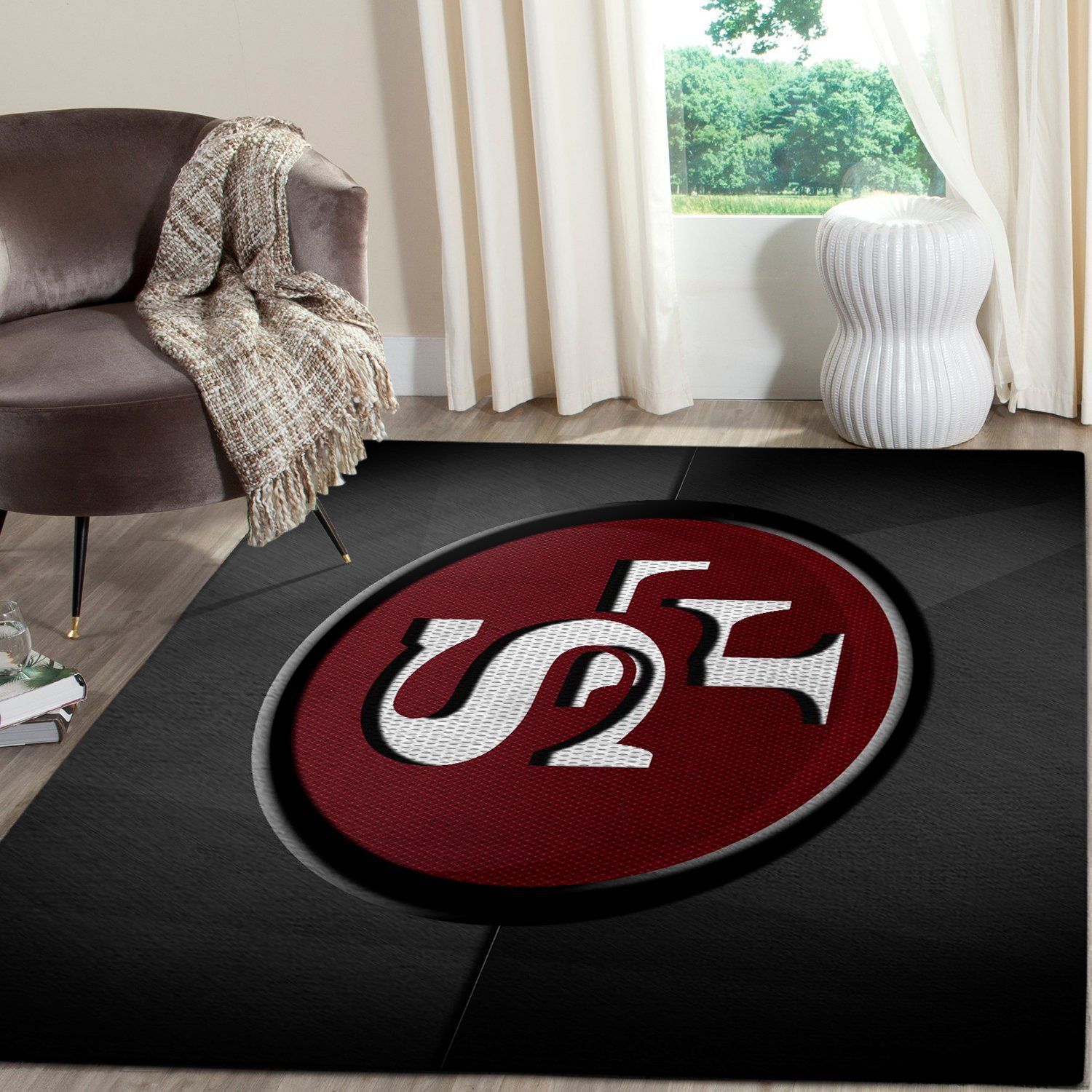 San Francisco 49Ers Area Rug Nfl Football Team Logo V570 Chussin | Home Decor Easily