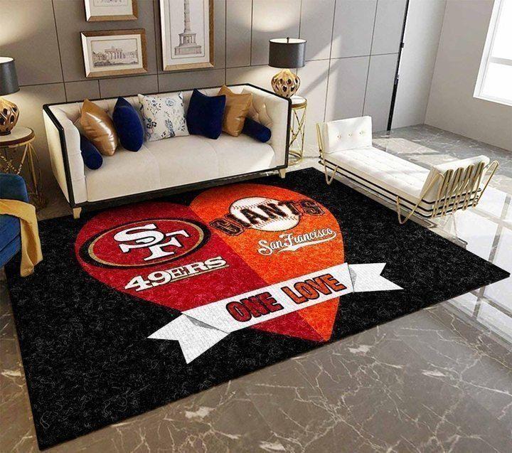 San Francisco 49Ers Giants Area Rug Baseball Football Team Logo | Home Decor Easily