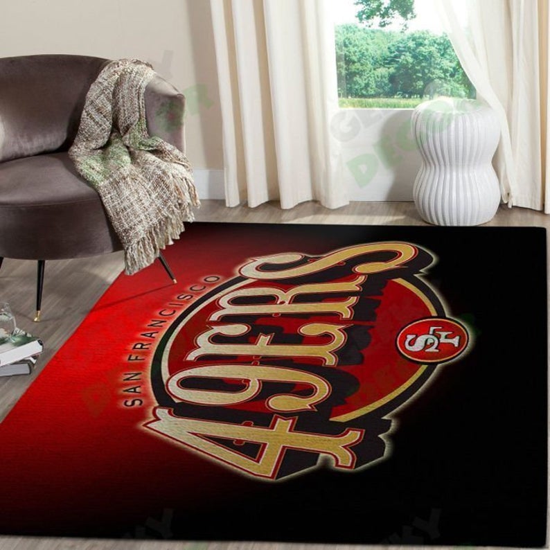 San Francisco 49Ers Super Bowl Football Area Rug The Us V1 Chussin | Home Decor Easily